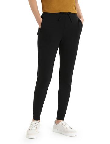 Dámské Kalhoty Jogger Icebreaker ZoneKnit™ Merino Černé | CZ 1391EBCX
